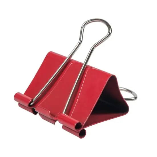 JAM Paper 1.5" Binder Clips, 12ct. Red {6}
