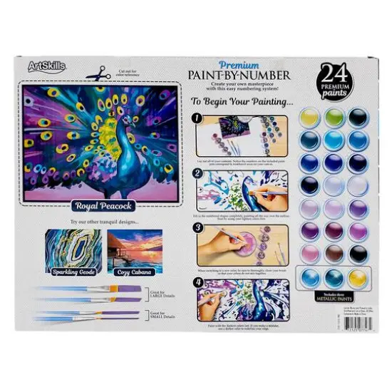ArtSkills&reg; Premium Peacock Paint-by-Number Kit {7}