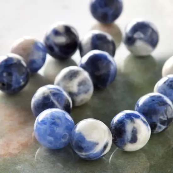 Blue Sodalite Stone Round Beads, 10mm by Bead Landing&trade; {3}