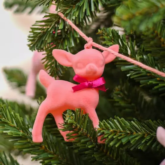 6ft. Pink Flocked Deer Garland by Ashland&reg; {3}