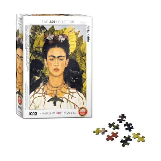 Frida Kahlo - Self-Portrait with Thorn Necklace and Hummingbird: 1000 Pcs {5}