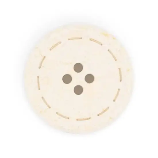 Dritz&reg; 25mm Recycled Cotton Round Stitch Button, 6ct. Natural {5}