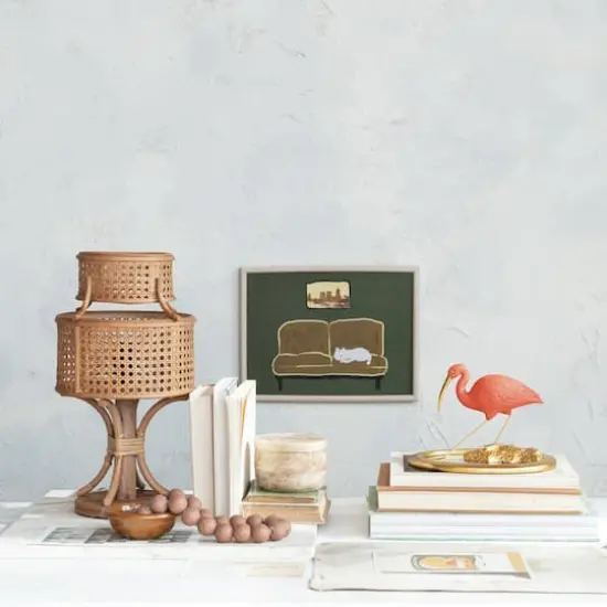 Hello Honey&reg; 18" Rustic Rattan Vintage Reproduction Table Lamp, 2ct. {5}