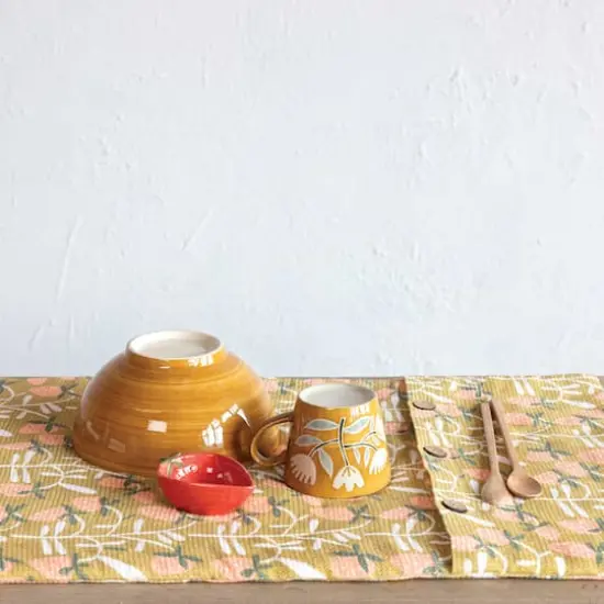 Hello Honey&reg; Strawberry Cotton Dish Drying Mat with Quilted Terry Cloth Insert {3}