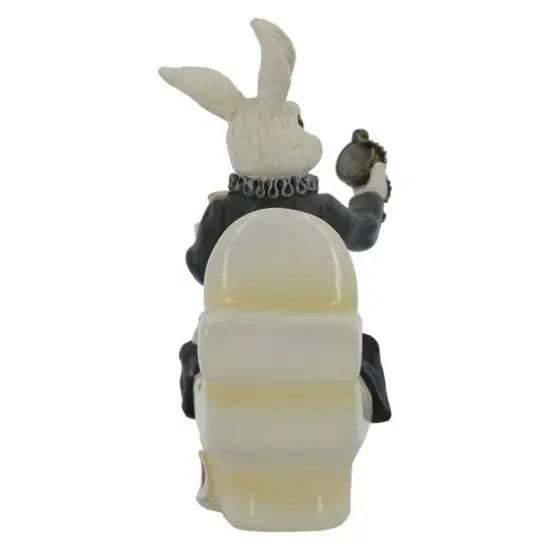 7.25" White Rabbit on a Toilet Tabletop D&eacute;cor by Ashland&reg; {5}