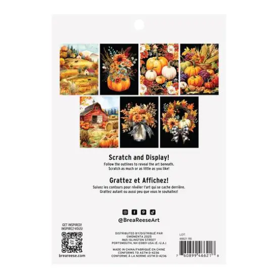 Brea Reese&trade; 6" x 8" Pumpkin Botanicals Scratch Art Paper Pad {6}