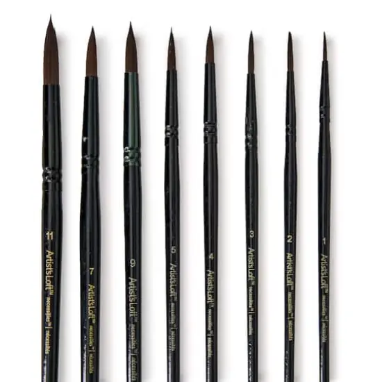 Necessities&trade; Synthetic Watercolor Round 8 Piece Brush Set by Artist's Loft&reg; {1}