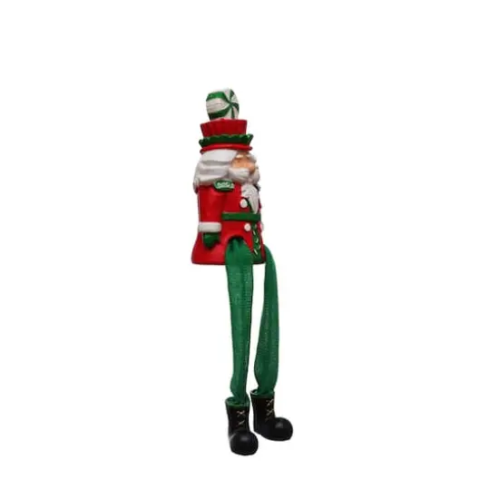 4.25" Sitting Green & Red Nutcracker Dangle Legs Tabletop D&eacute;cor by Ashland&reg; {3}