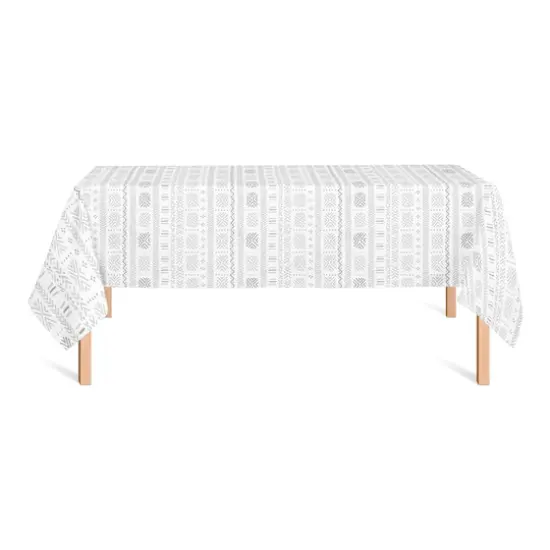 Gray Mudcloth Tablecloth {3}