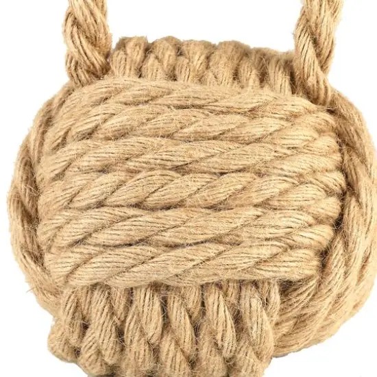 Hello Honey&reg; 6.25" Rope Knot Cotton Door Stop Brown {5}