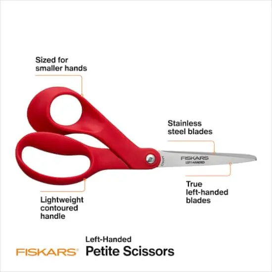 Fiskars&reg; Petit 7" Red Left-Handed Scissors {4}