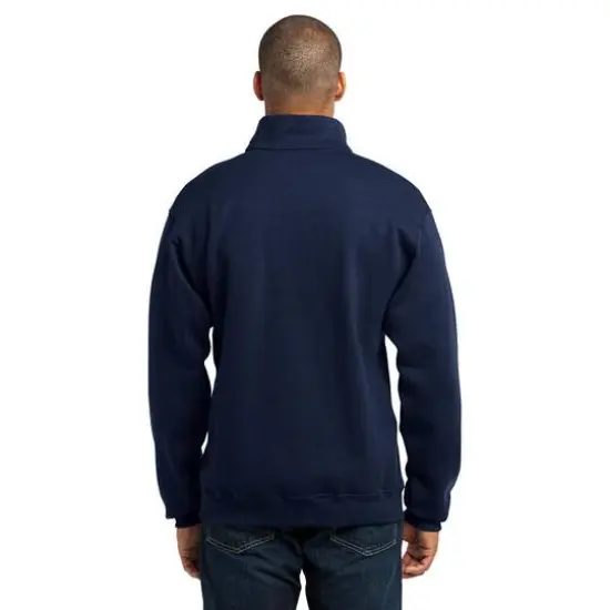 JERZEES&reg; NuBlend&reg; 1/4-Zip Cadet Collar Sweatshirt Navy {6}