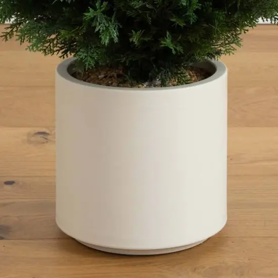 4ft. UV-Resistant Cedar Tree in White Planter {8}