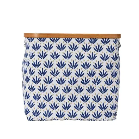 Household Essentials Krush Bamboo Rimmed Basket Set Blue {8}