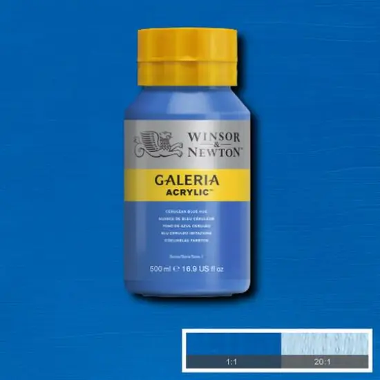 Winsor & Newton™ Galeria Acrylic™, 500mL Cerulean Blue Hue {4}