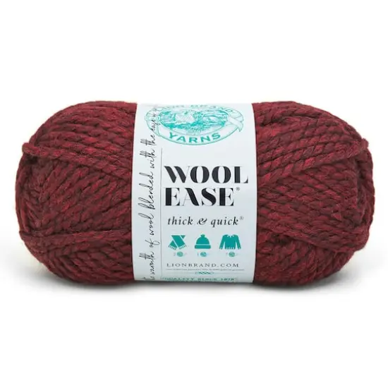 Lion Brand&reg; Wool-Ease&reg; Thick & Quick&reg; Solid Yarn Claret {1}