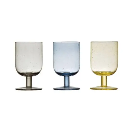 Hello Honey&reg; 5" Stemmed Bubble Wine Glasses, 3ct. {1}