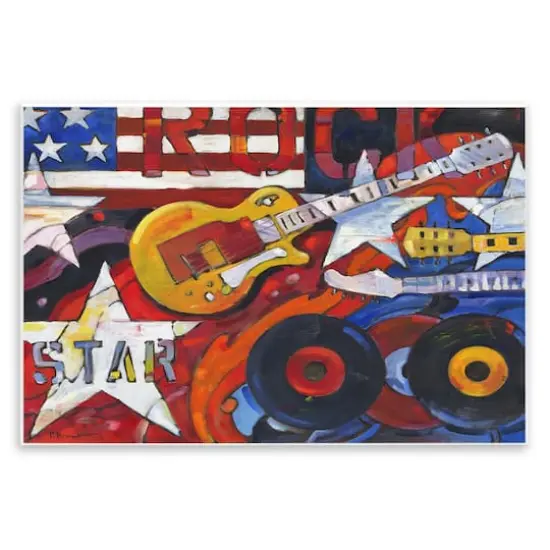 Stupell Industries Rockstar Americana Music Tribute Wall Plaque Art {1}