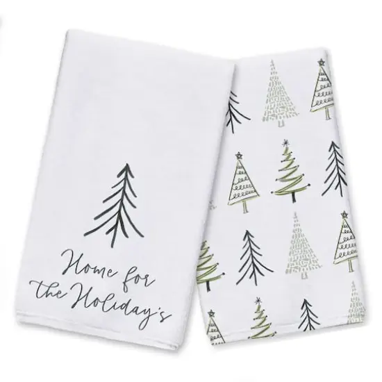 Home For the Holidays Trees Tea Towels - Set of 2 {1}