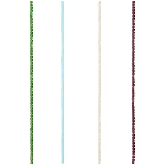 Purple, Green & Blue Glass Cube Beads, 3mm by Bead Landing&trade; {4}