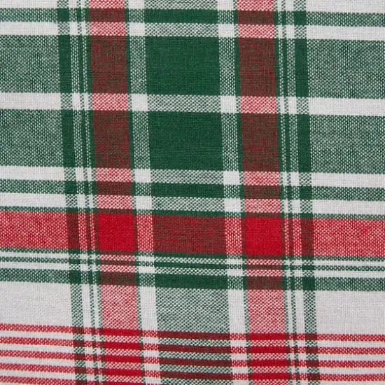 DII&reg; 52" Yuletide Plaid Tablecloth {6}