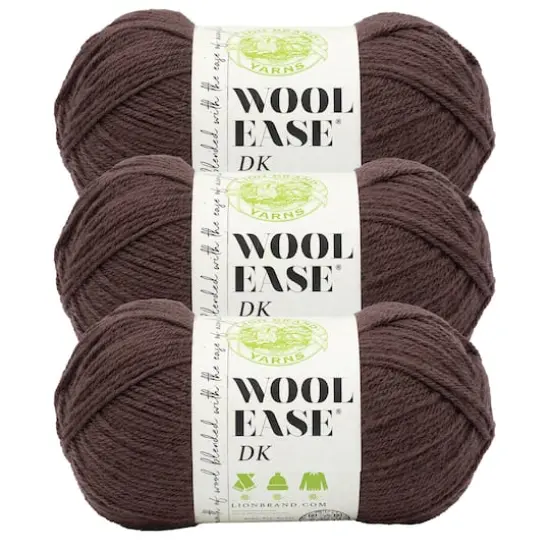 3 Pack Lion Brand&reg; Wool-Ease&reg; DK Yarn Hickory {1}
