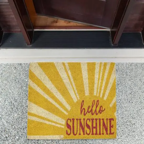 DII&reg; Yellow Hello Sunshine Doormat {6}
