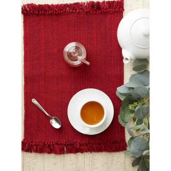 DII&reg; Variegated Redwood Fringe Placemats, 6ct. {4}