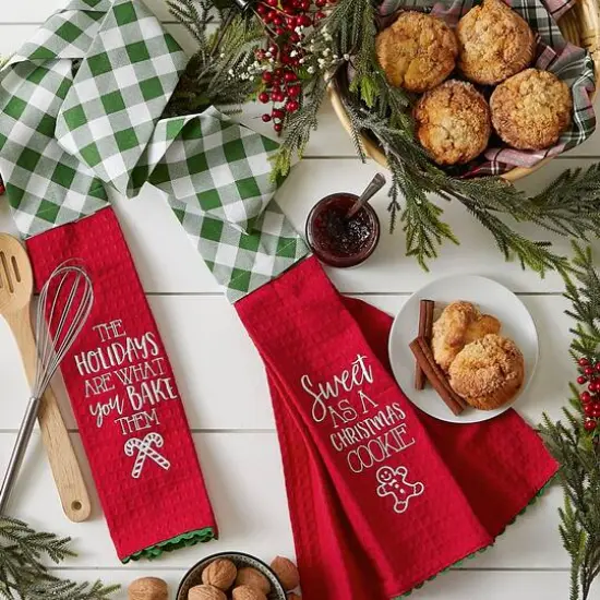 DII&reg; Sweet Christmas Cookie Kitchen Towel Scarf {7}
