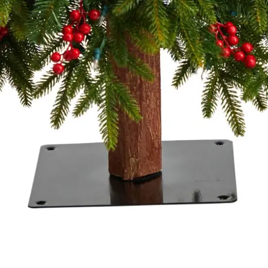 7ft. Pre-Lit Victoria Fir Artificial Christmas Tree, Multi-Color LED Lights {7}