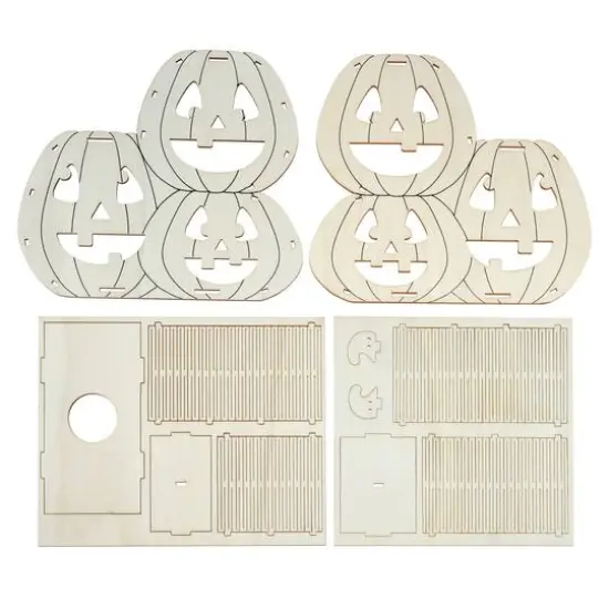 3D Wood Jack-o'-Lantern Craft Kit by Creatology&trade; {4}