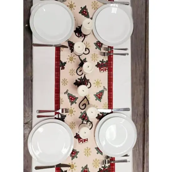 Wizardi 13.75" x 71" Festive Christmas Presents Table Runner {6}