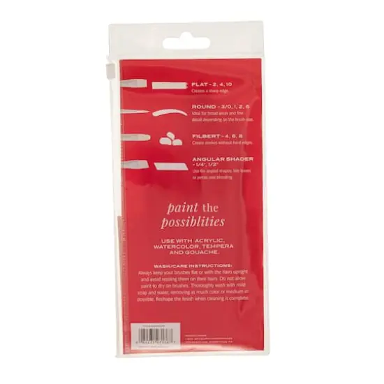 Hello, Artist! Short Handle White Taklon 12 Piece Brush Set {23}