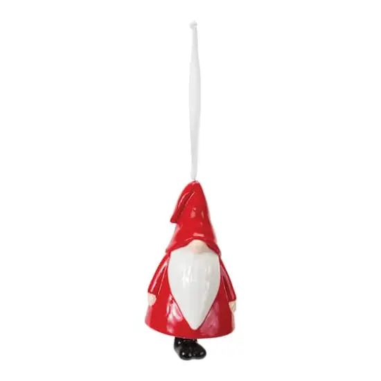 12ct. Ceramic Gnome Bell Ornament {4}