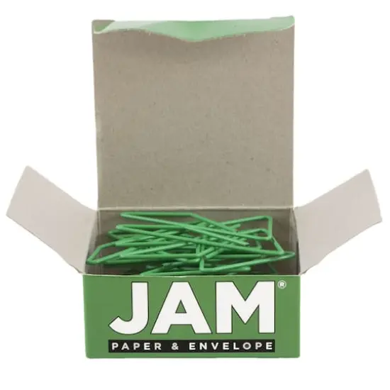 JAM Paper Colorful Butterfly Paper Clips Green {4}