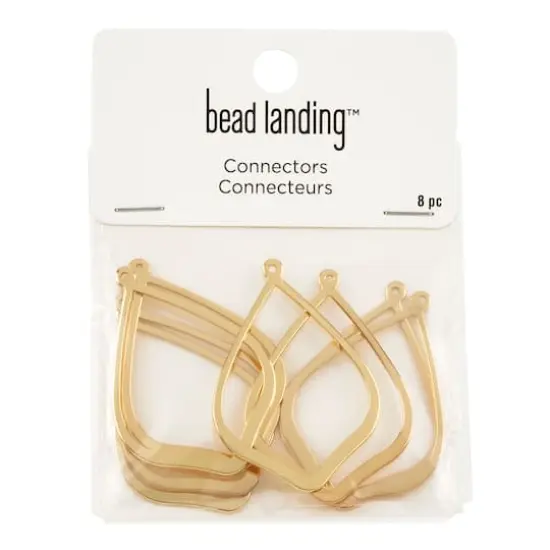 Pear-Shaped Dangle Connectors by Bead Landing&trade; Gold {3}