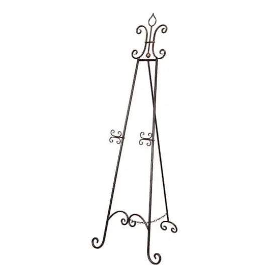 66'' Black Iron Traditional Easel {1}
