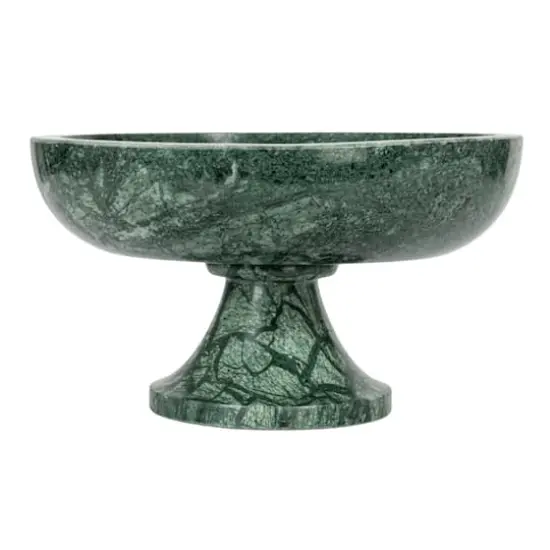 Hello Honey&reg; 8" Green Marble Footed Pedestal Bowl {7}