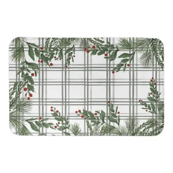 Winter Greenery Bath Mat {1}