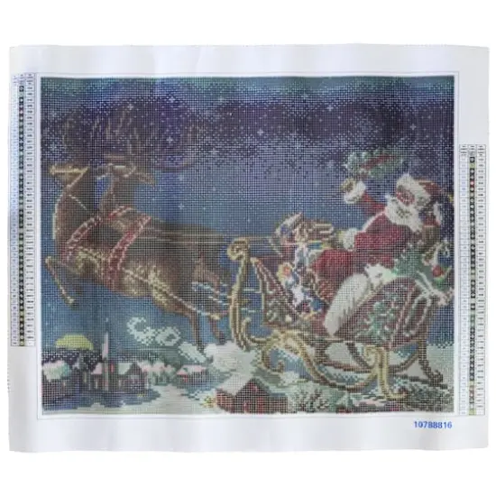 16" x 20" Santa Sleigh Diamond Art Kit by Make Market&reg; {3}
