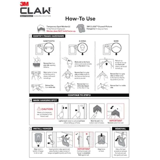3M CLAW&trade; Drywall Picture Hangers Variety Pack {14}