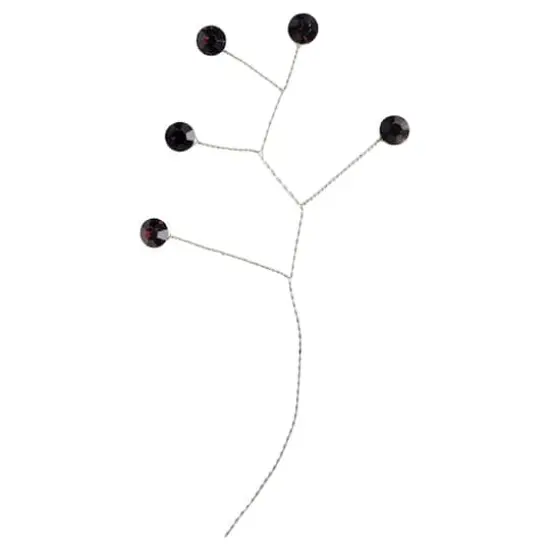 JAM Paper Rinestone Quintet, 12ct. Merlot Red with Silver Stem {1}