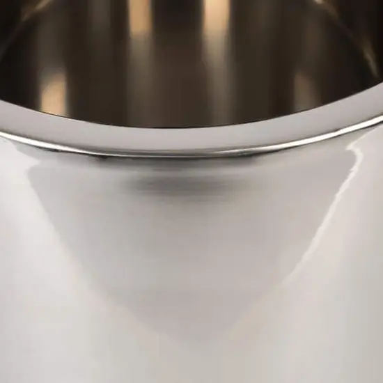 Hello Honey Stainless Steel Ice Bucket with Citron Color Enameled Ball Handles and Feet, Silver {9}