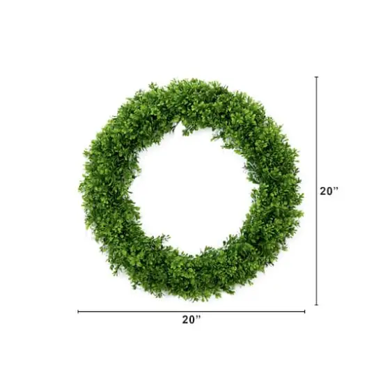 20" Artificial Boxwood Wreath {3}
