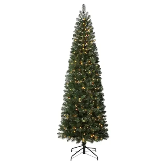 7.5ft. Pre-Lit Deerfield Spruce Artificial Christmas Tree, Warm White LED Lights {1}