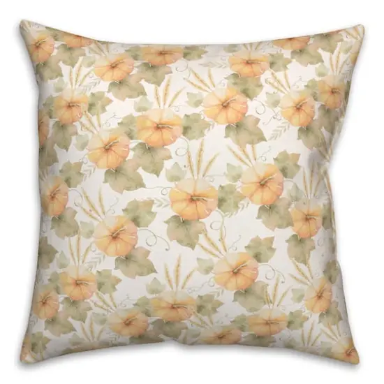 Watercolor Pumpkin Throw Pillow {1}