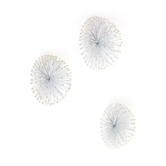 Habitat Decor White & Gold Starburst Metal Wall Art Set  {5}