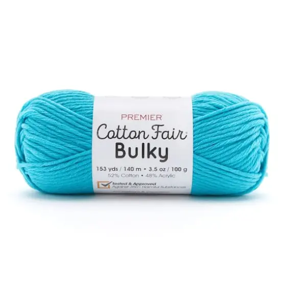Premier&reg; Cotton Fair&reg; Bulky Solid Yarn Turquoise {1}