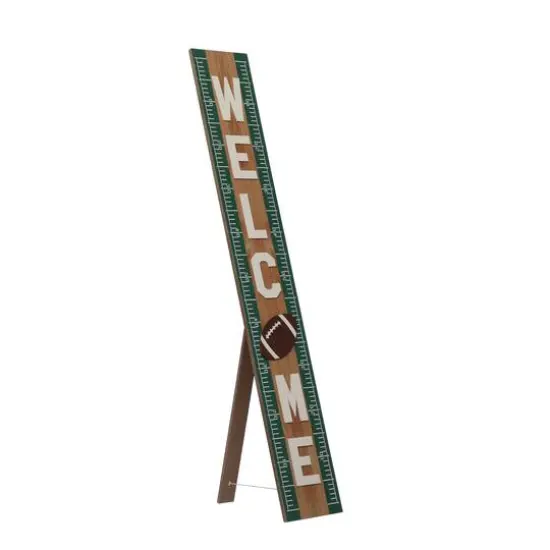 47.5" Green Welcome Football Door Greeter by Celebrate It&trade; {3}
