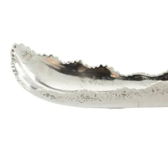 Silver Aluminum Contemporary Tray {6}